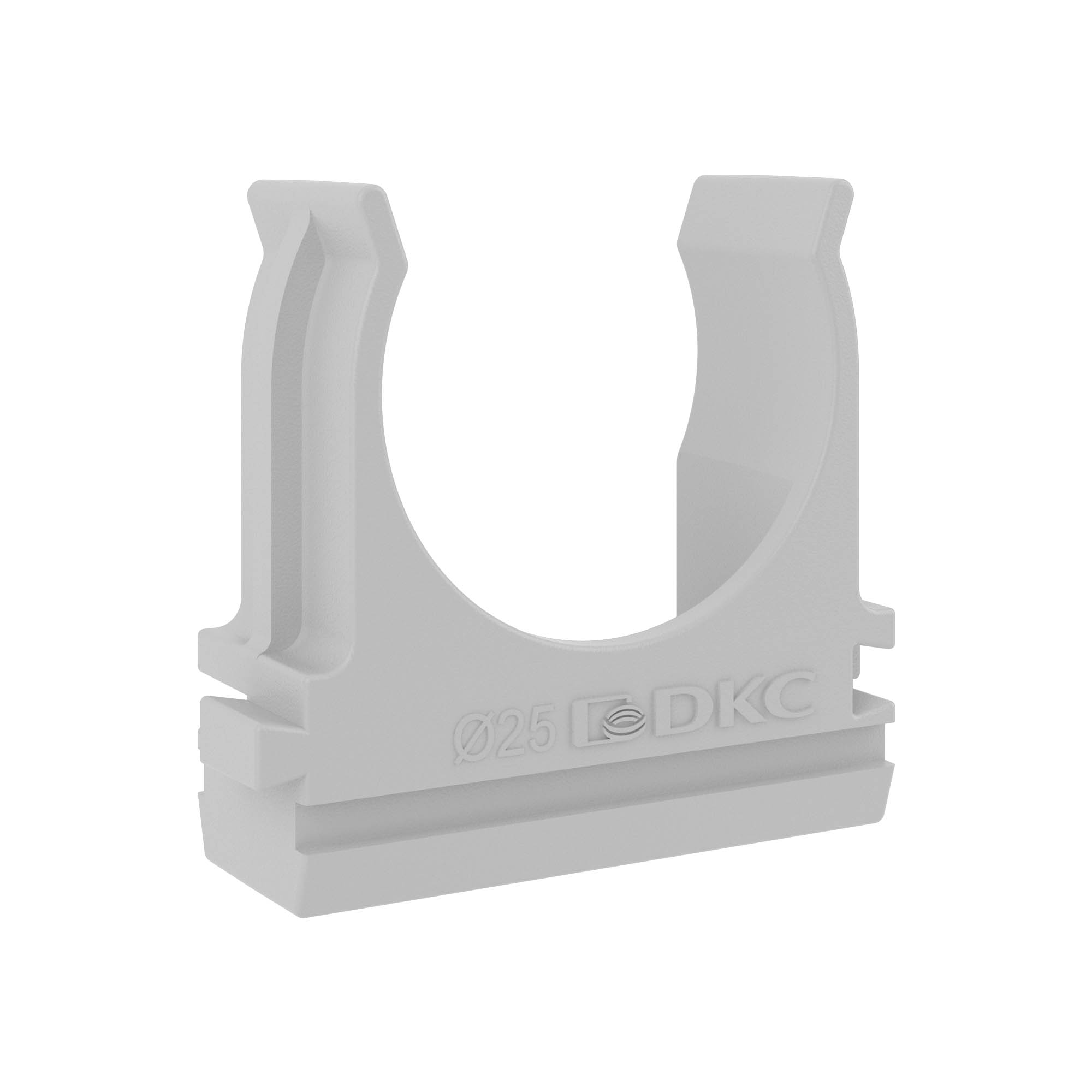 Держатель с защелкой, d25, сер.