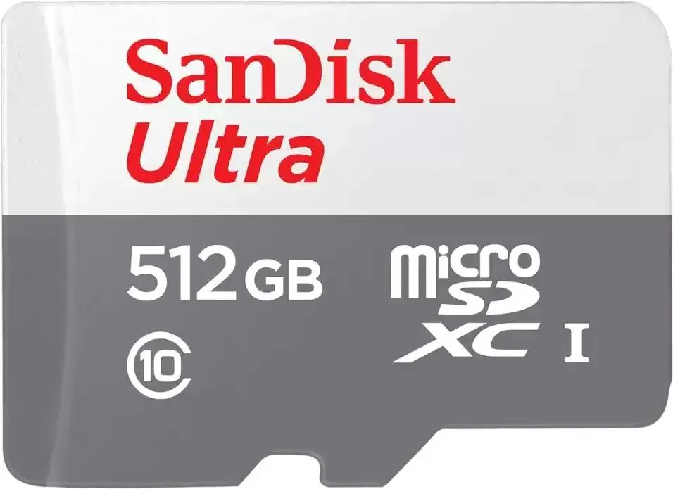 Карта памяти microSDXC, 512 ГБ, Class 10, SANDISK